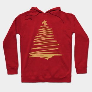 Gold Christmas Tree Hoodie